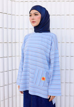 Load image into Gallery viewer, Adni Stripe T-Shirt (Baby Blue)