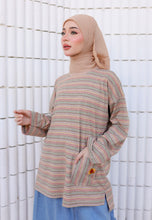 Load image into Gallery viewer, Adni Stripe T-Shirt (Light Brown)