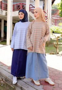 Adni Stripe T-Shirt (Light Brown)