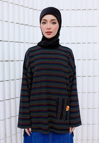 Adni Stripe T-Shirt (Black)