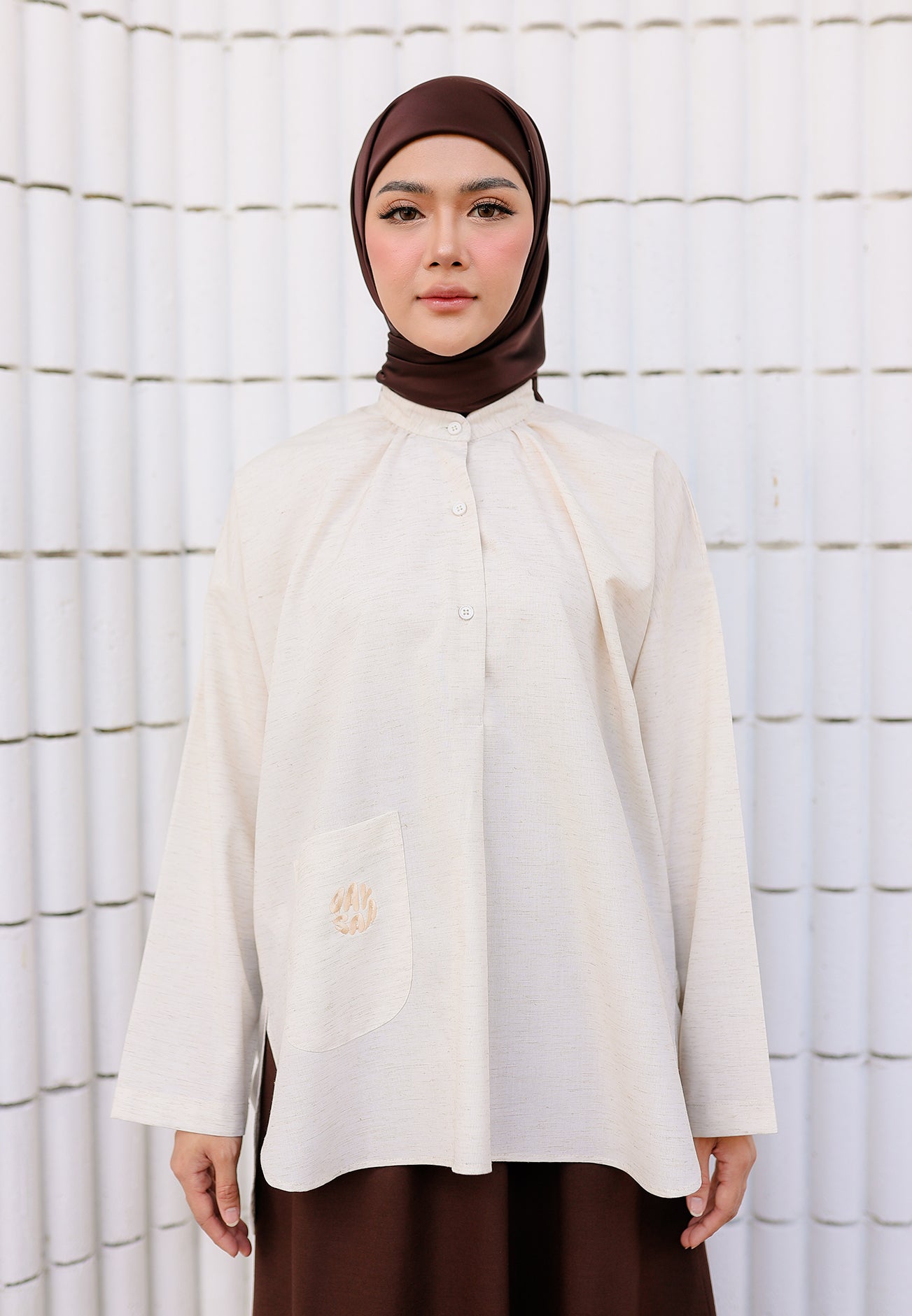 Dalili Linen Top (Linen Cream)