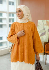 Akia Lace Top (Tangerine)