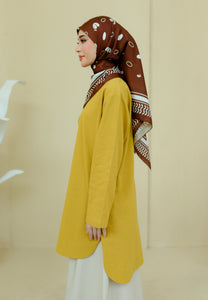 Mahdia Linen Top (Yellow Mustard)