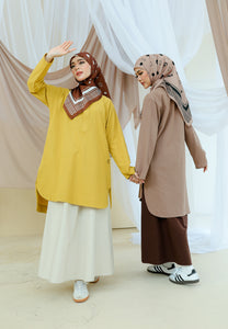 Mahdia Linen Top (Yellow Mustard)