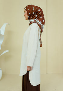 Mahdia Linen Top (Beige Cream)