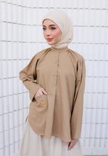 Load image into Gallery viewer, Dalili Linen Top (Light Brown)