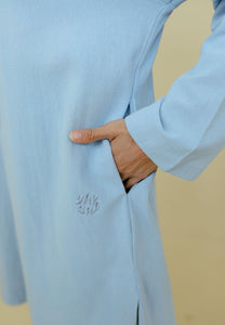 Mahdia Linen Top (Baby Blue)