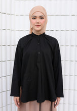 Load image into Gallery viewer, Dalili Linen Top (Black)