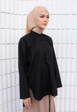 Load image into Gallery viewer, Dalili Linen Top (Black)