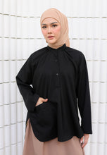 Load image into Gallery viewer, Dalili Linen Top (Black)