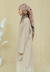Mahdia Linen Top (Nude Brown)