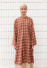 Load image into Gallery viewer, Ibna Printed Tunic (Brick Brown Checkered)