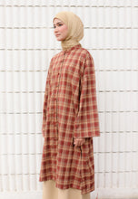 Load image into Gallery viewer, Ibna Printed Tunic (Brick Brown Checkered)