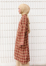 Load image into Gallery viewer, Ibna Printed Tunic (Brick Brown Checkered)