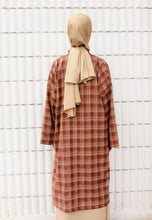 Load image into Gallery viewer, Ibna Printed Tunic (Brick Brown Checkered)