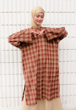 Load image into Gallery viewer, Ibna Printed Tunic (Brick Brown Checkered)