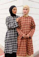 Load image into Gallery viewer, Ibna Printed Tunic (Brick Brown Checkered)