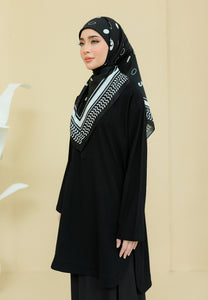 Mahdia Linen Top (Black)