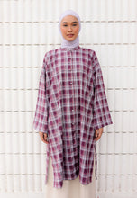 Load image into Gallery viewer, Ibna Printed Tunic (Burgundy Checkered)