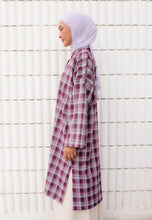 Load image into Gallery viewer, Ibna Printed Tunic (Burgundy Checkered)