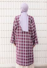 Load image into Gallery viewer, Ibna Printed Tunic (Burgundy Checkered)