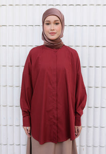 Hyza Curved Top (Maroon)