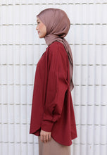 Load image into Gallery viewer, Hyza Curved Top (Maroon)