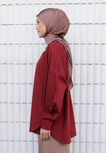 Hyza Curved Top (Maroon)