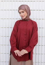 Load image into Gallery viewer, Hyza Curved Top (Maroon)