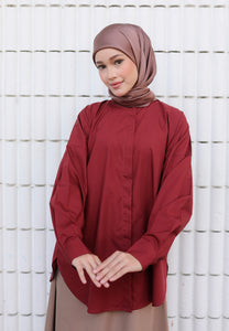 Hyza Curved Top (Maroon)