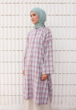 Load image into Gallery viewer, Ibna Printed Tunic (Purple Mint Checkered)