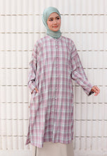 Load image into Gallery viewer, Ibna Printed Tunic (Purple Mint Checkered)