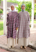 Load image into Gallery viewer, Ibna Printed Tunic (Burgundy Checkered)