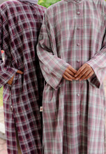 Load image into Gallery viewer, Ibna Printed Tunic (Burgundy Checkered)