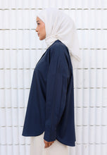 Load image into Gallery viewer, Hyza Curved Top (Midnight Blue)