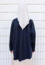 Load image into Gallery viewer, Hyza Curved Top (Midnight Blue)