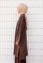 Load image into Gallery viewer, Ibna Printed Tunic (Dark Brown Checkered)