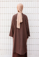 Load image into Gallery viewer, Ibna Printed Tunic (Dark Brown Checkered)