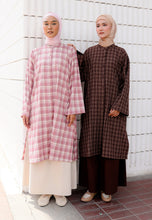 Load image into Gallery viewer, Ibna Printed Tunic (Dark Brown Checkered)