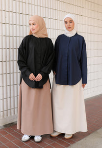 Hyza Curved Top (Midnight Blue)