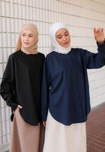 Load image into Gallery viewer, Hyza Curved Top (Midnight Blue)