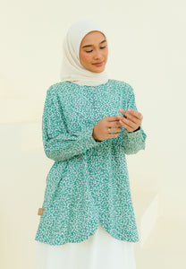 Aylaa Flower Top (Dusty Green)