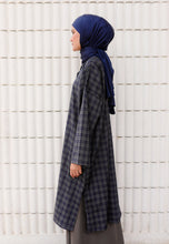 Load image into Gallery viewer, Ibna Printed Tunic (Dark Blue Checkered)