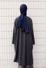 Load image into Gallery viewer, Ibna Printed Tunic (Dark Blue Checkered)