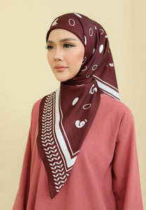 Qayffiyeh Printed Square (Dark Choco)