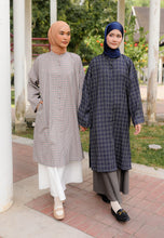Load image into Gallery viewer, Ibna Printed Tunic (Dark Blue Checkered)