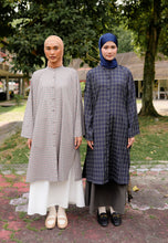 Load image into Gallery viewer, Ibna Printed Tunic (Dark Blue Checkered)