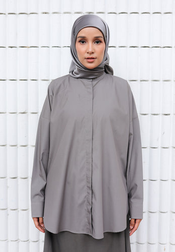 Hyza Curved Top (Ash Grey)
