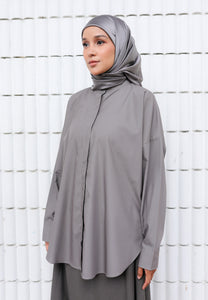 Hyza Curved Top (Ash Grey)