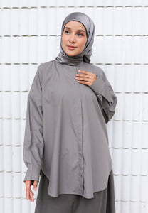 Hyza Curved Top (Ash Grey)